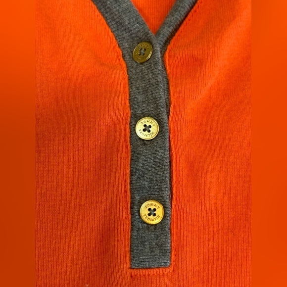 Tommy Hilfiger Orange V-Neck Polo T-Shirt Dress - Size Medium / Good Condition - Picture 9 of 10